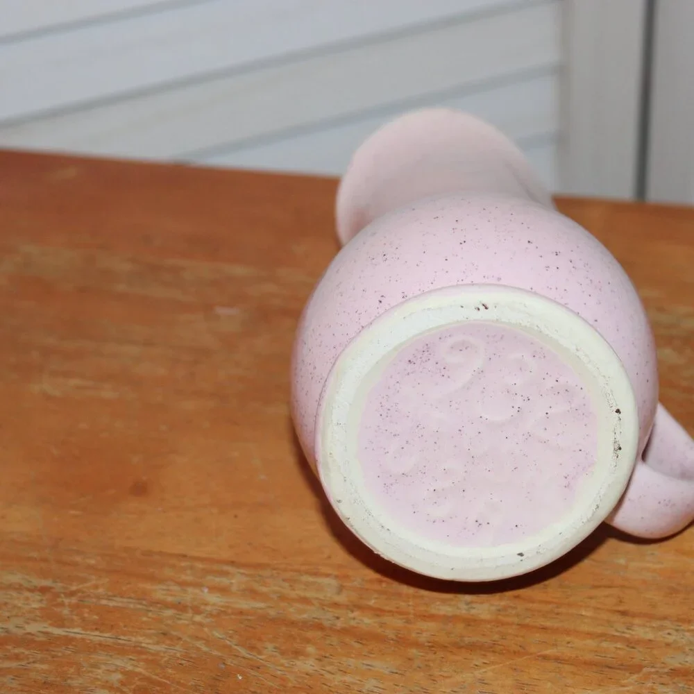 Brush McCoy Pink Pitcher Creamer Vase USA 932 Mid Century Modern Speckled 6